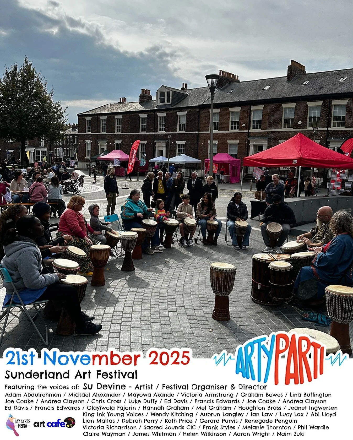 A new episode of the #ArtyParti #podcast is now available to enjoy - use the link in our bio, or listen wherever you get your podcasts 🎨🎉🎙️

Artist, and Festival Organiser &amp; Director Su Devine @devine.artist of @artcafe_sunderland tours us aro