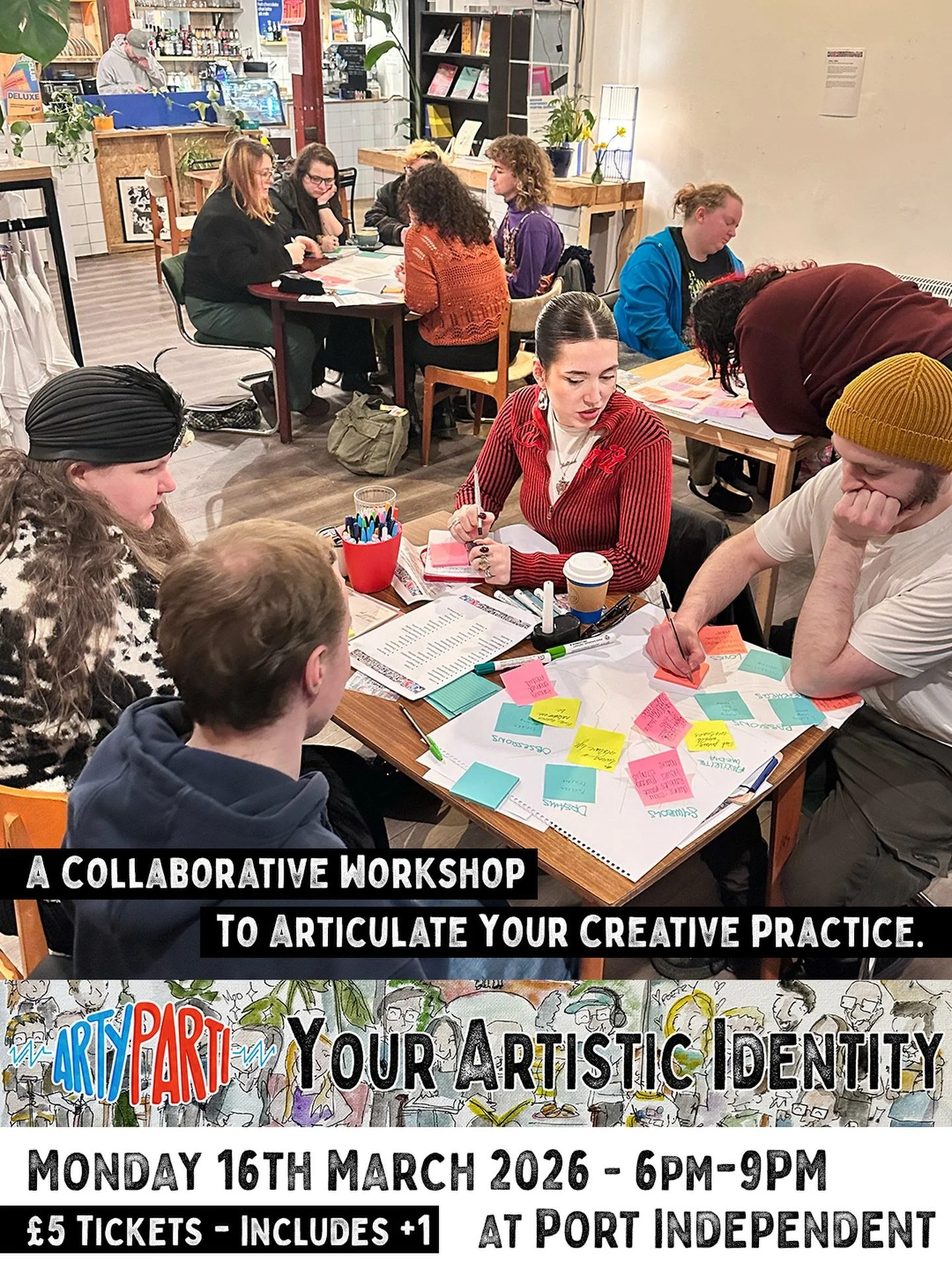#ArtyParti presents &lsquo;Your Artistic Identity&rsquo; - an informal workshop-based event with creative professional development at its heart.

We&rsquo;d love to see you there - tickets in our bio 🥰🎉

This event series is about developing your v