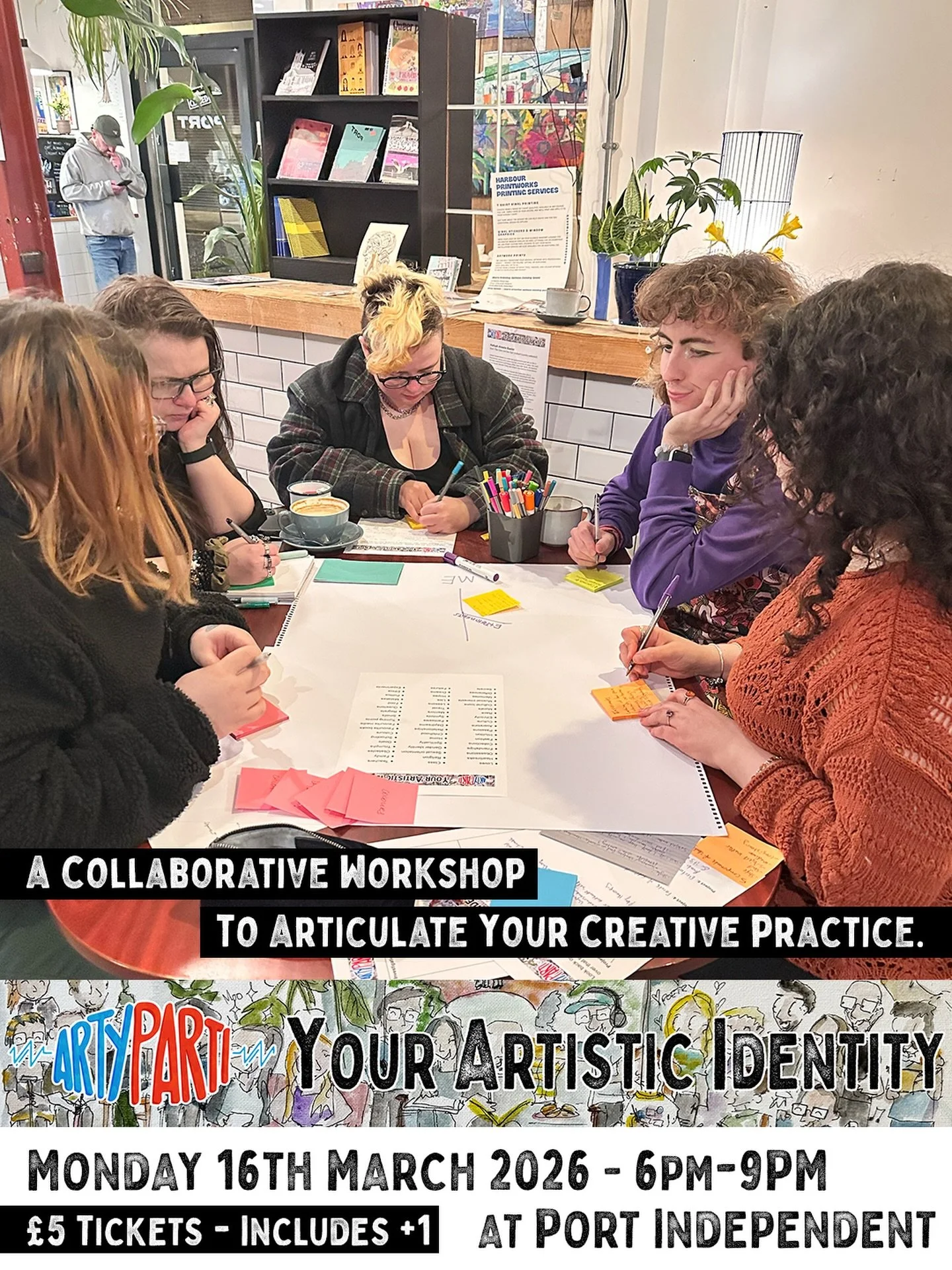 #ArtyParti presents &lsquo;Your Artistic Identity&rsquo; - an informal workshop-based event with creative professional development at its heart.

We&rsquo;d love to see you there - tickets in our bio 🥰🎉

This event series is about developing your v