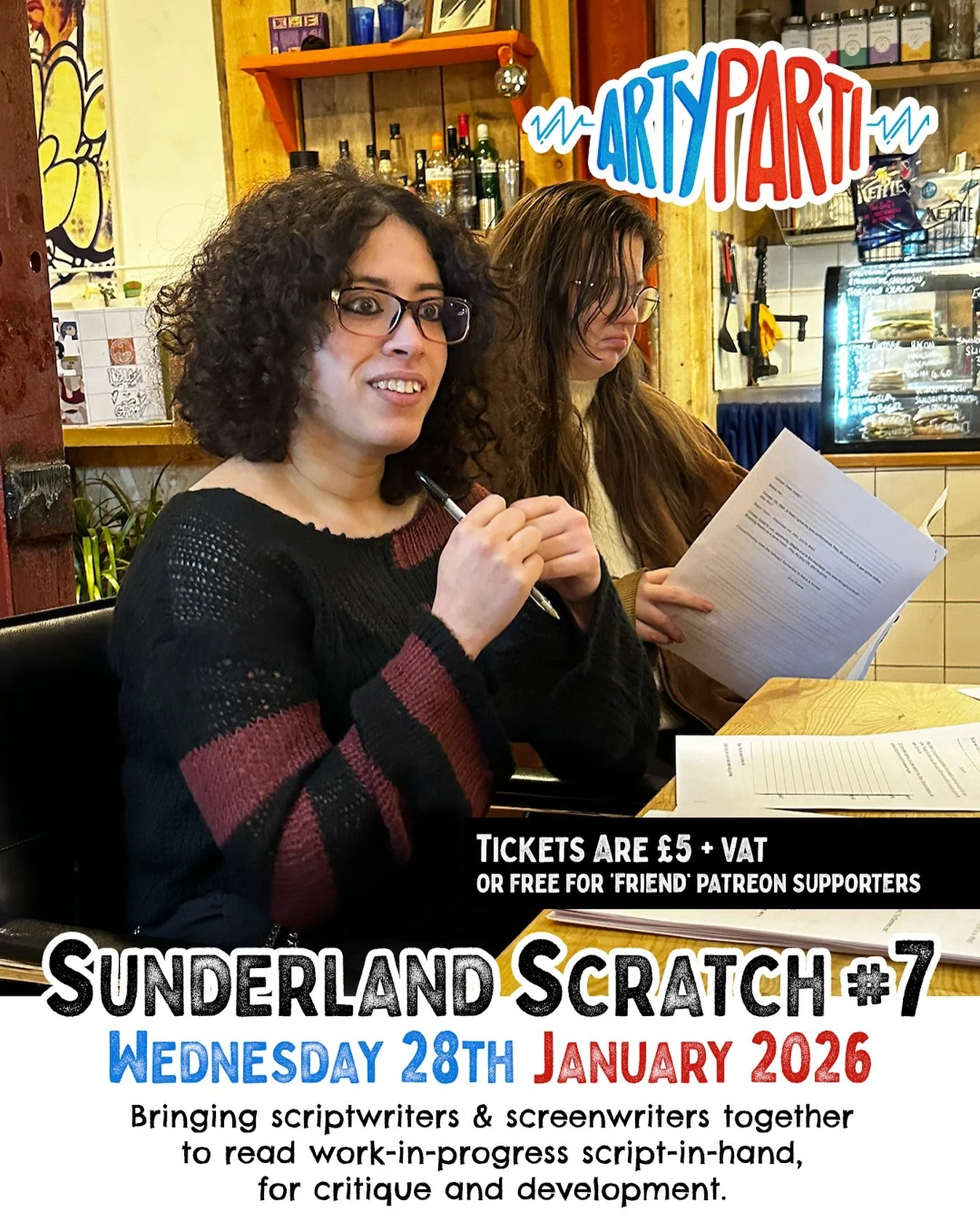 Join us next Wednesday for our seventh &lsquo;Sunderland Scratch&rsquo; 🎨🎉🎙️

Bringing #scriptwriters &amp; #screenwriters together to read work-in-progress #script-in-hand, for critique and development.

Come join us at @portindependent
on Wed 22
