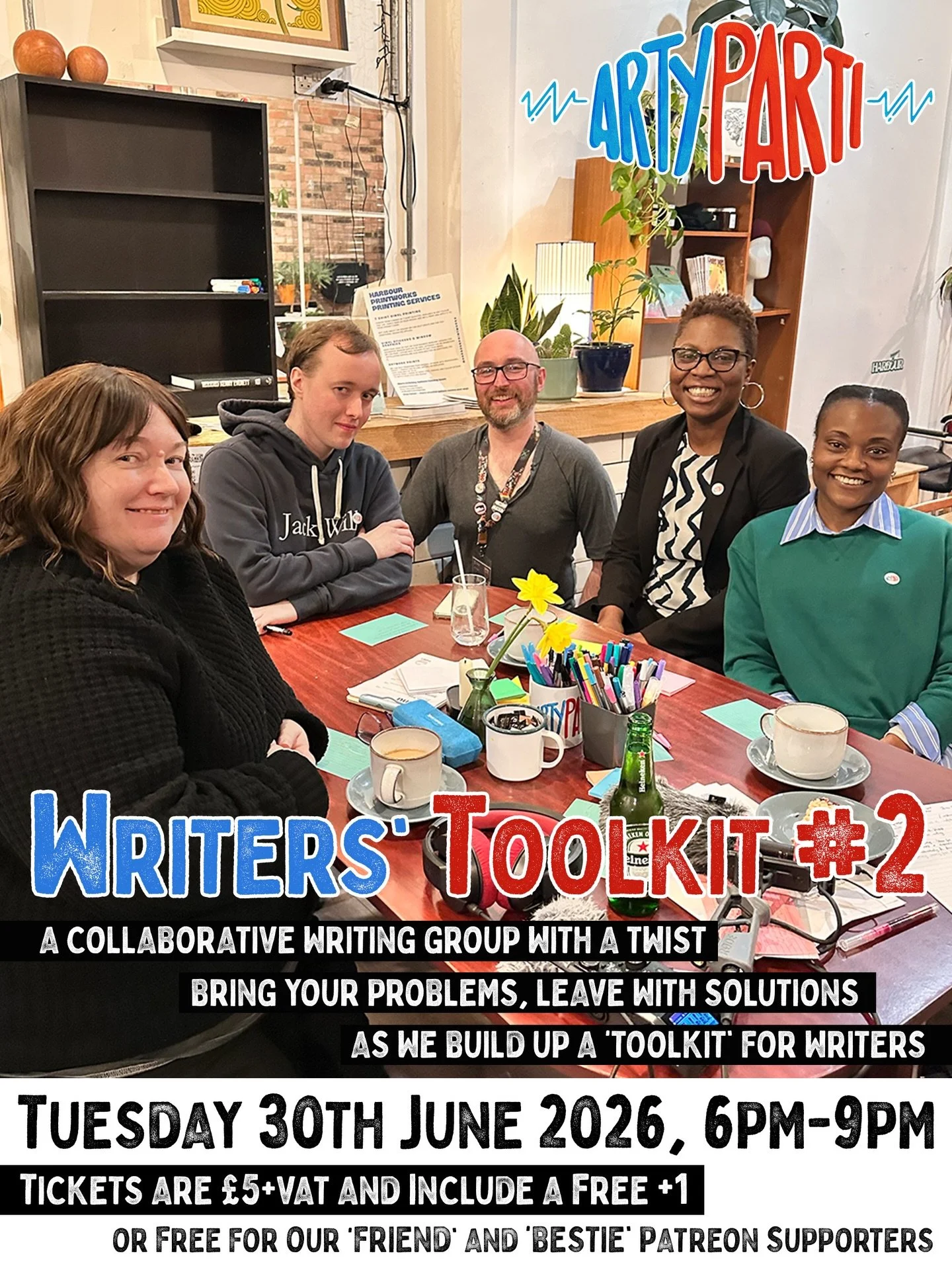 Writers&rsquo; Toolkit #2 🎨🎉🎙️

⏰ Tuesday 30th June 2026, 6-9pm
📍 at @portindependent in #Sunderland

🎟️ Tickets are &pound;5+VAT and include a complimentary +1
or free for our &lsquo;Friend&rsquo; and &lsquo;Bestie&rsquo; supporters on Patreon
