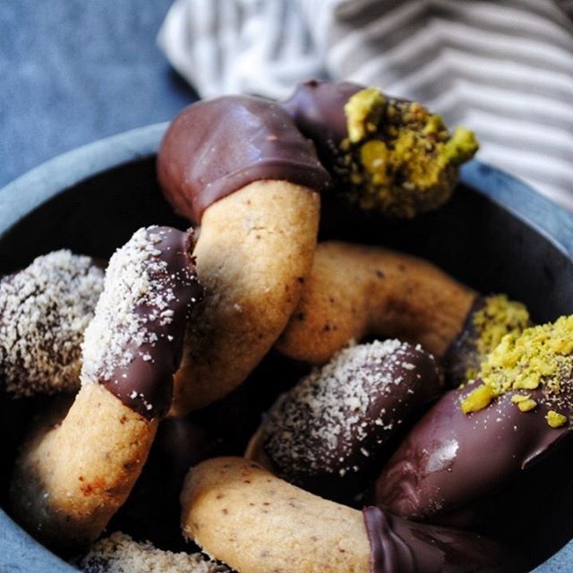 Everyone should believe in something. 
I believe I will have another coffee. Or a biscuit. 
These mocha crescents to be exact. 
Coffee and chocolate = winning combination. And a successful &lsquo;experiment&rsquo;. Shall we add it on to our new cater