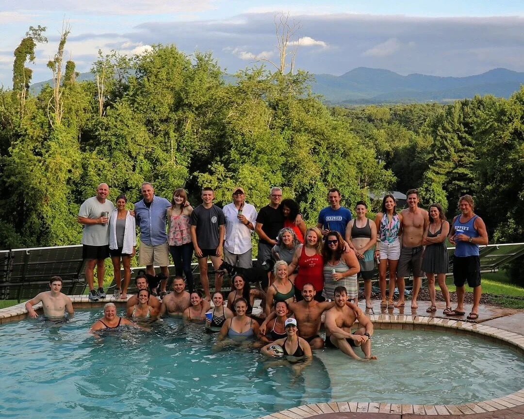 Part of the onsite team at the Strength Ratio pool party summer 2018