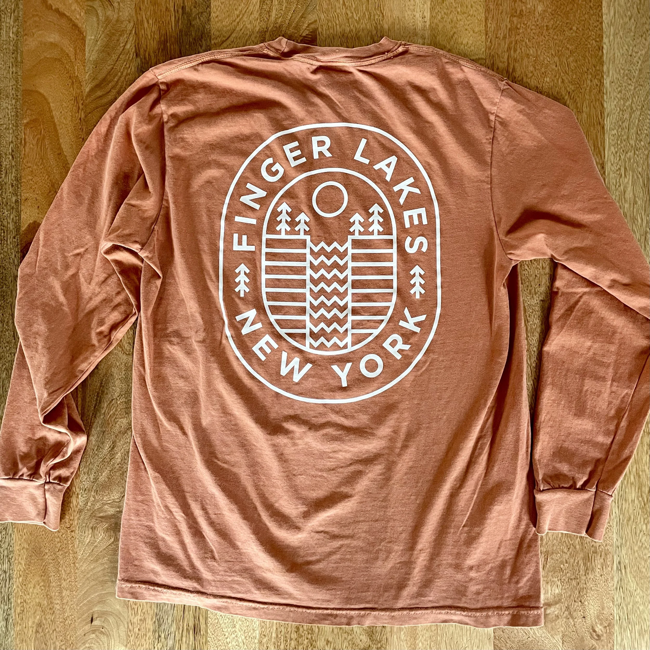 Finger Lakes New York Waterfall Long-Sleeve Yam