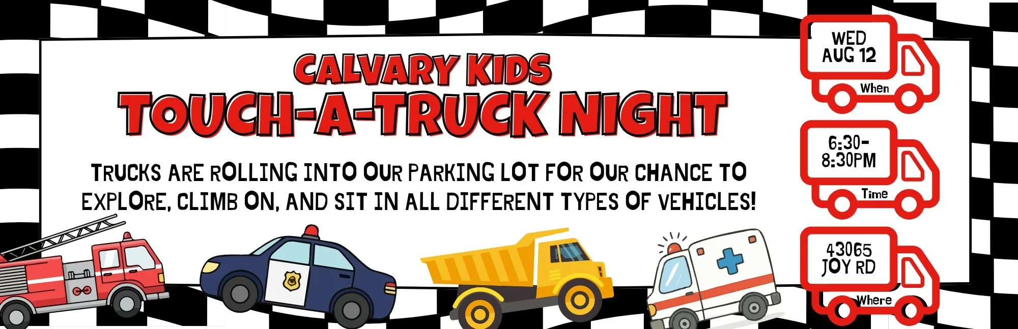 Calvary Kids Touch-A-Truck Event