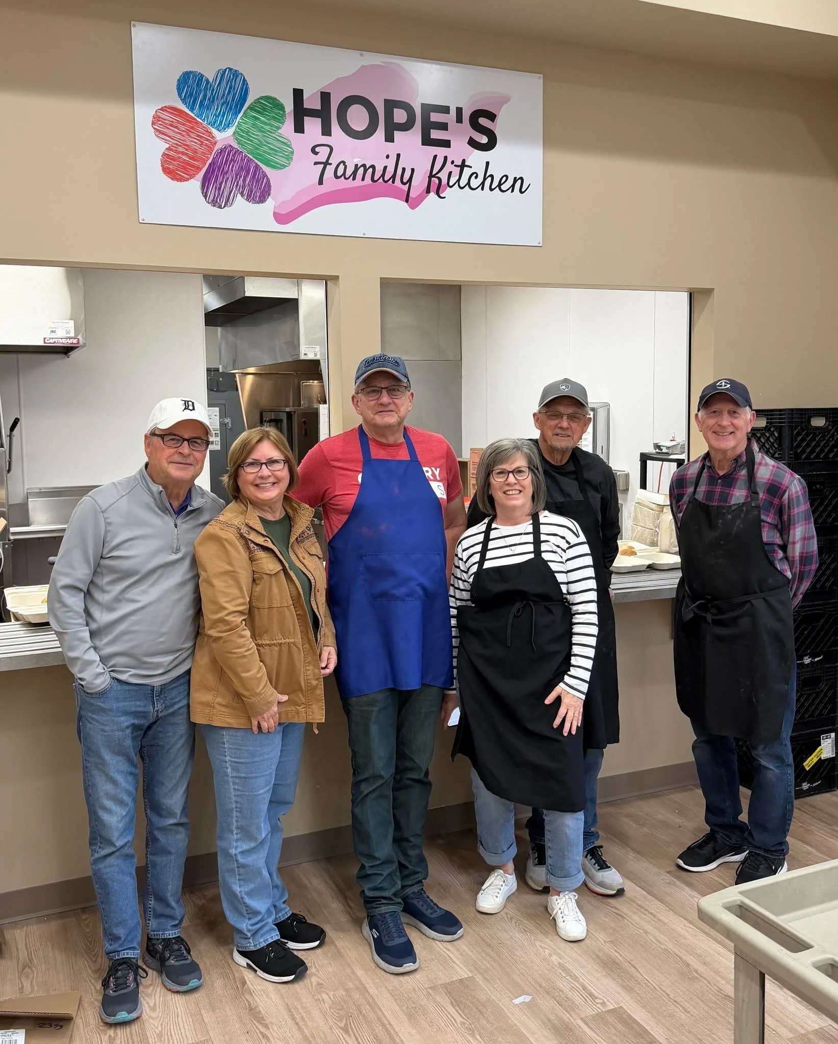 On the first Tuesday of every month, a small volunteer team from Calvary heads over to Hope Clinic in Ypsilanti to help prepare and serve a hot meal for people struggling with food insecurity. The mid-afternoon crew arrives to the Hope Clinic Kitchen