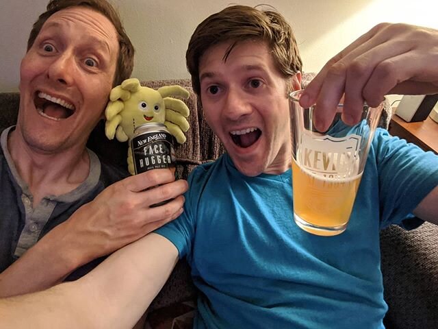 More post paint night shenanigans. #nofilter #newenglandbrewing #shenanigans #facehugger #paintnight