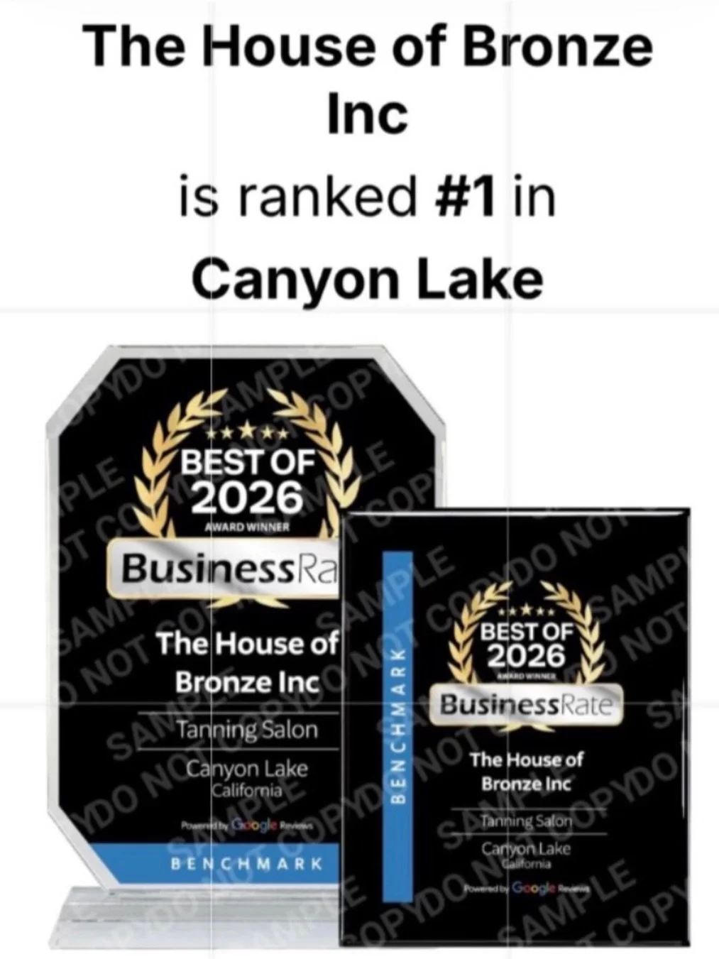 Still soaking this in&hellip; ✨

House of Bronze has officially been rated the #1 Tanning Salon in Canyon Lake by Google + BizRate&mdash;and this one hits different because it&rsquo;s 100% driven by YOU. Your reviews, your loyalty, your trust, your c