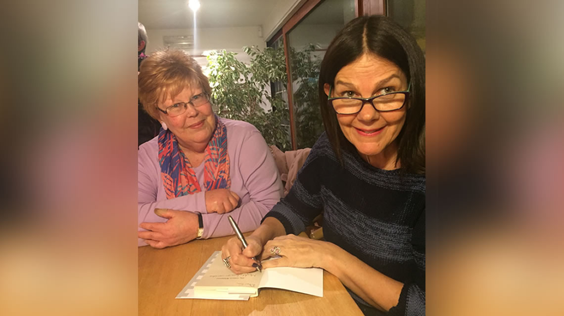 Signing books at Maggie’s in Edinburgh this week