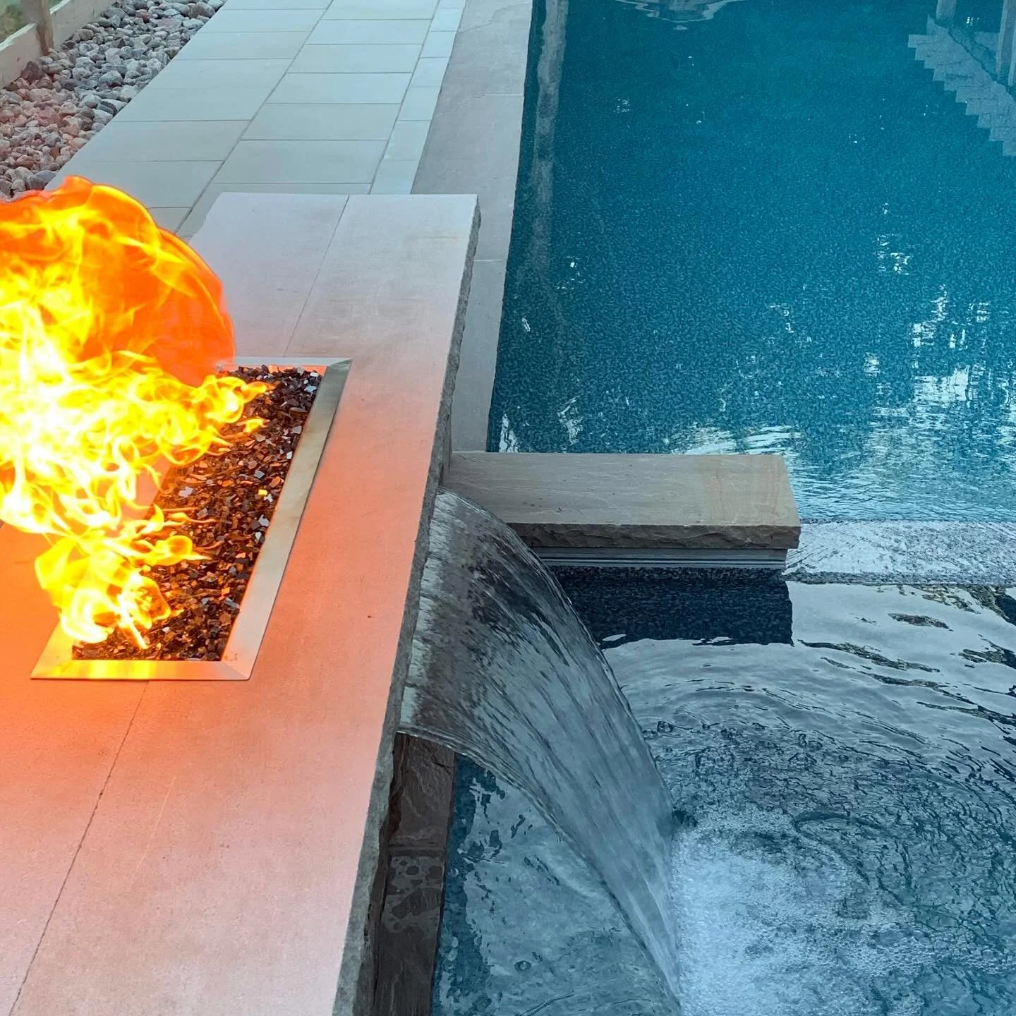 a BOLD focal point. 

Now imagine this in your yard.😍
From natural to modern, a well-designed water feature brings balance to any space and elevates the overall design. 

Book your consultation now and let&rsquo;s build something that makes a statem