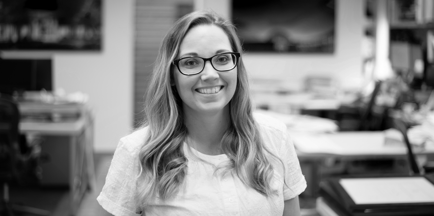 black and white photo of Lauren Maggio