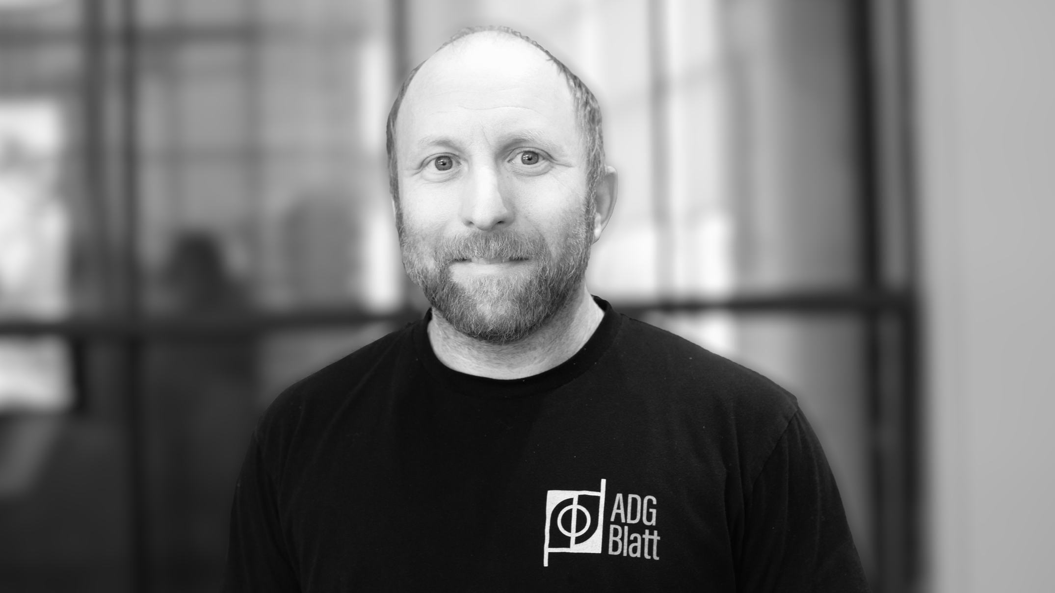A Black and White image of KKenny Addison, Construction Administrator