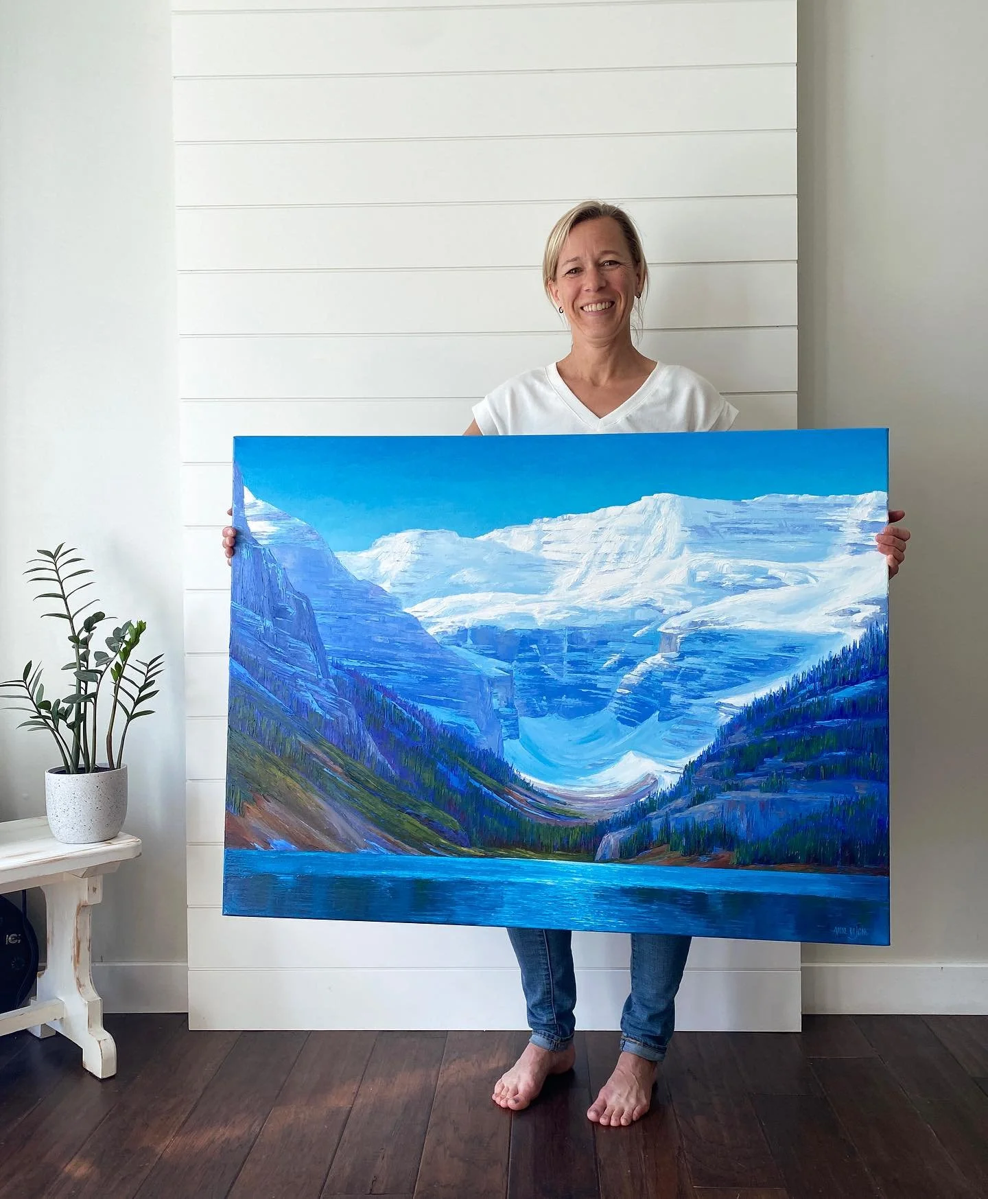 I&rsquo;ll be taking an IG/social media break for the rest of July. You can reach me via email or the contact form on my website. See you in August! 

#annedejongart #rockymountains #lakelouise #banff