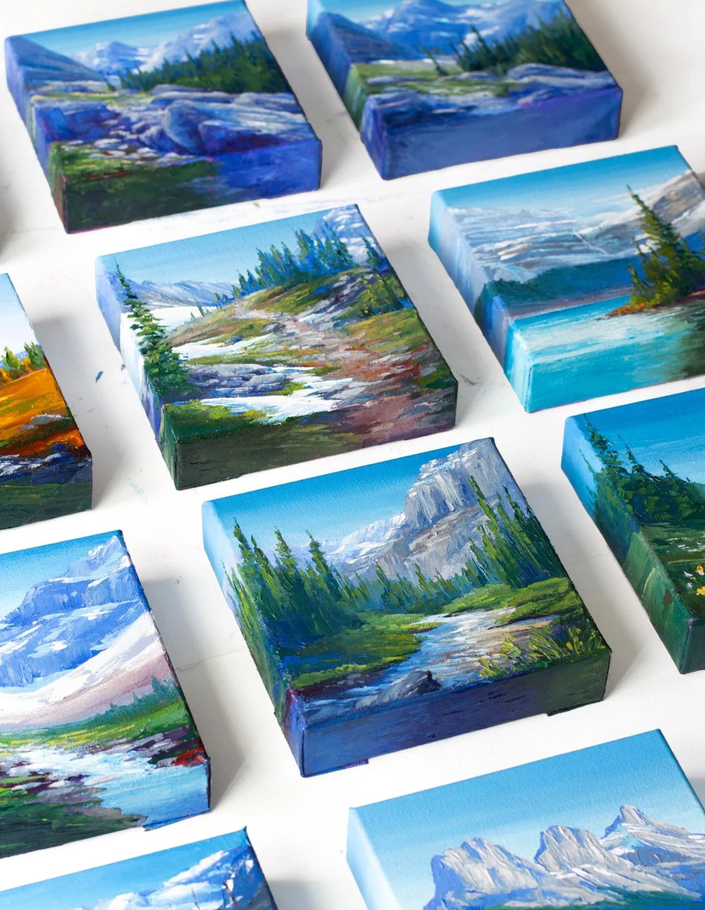 I have a collection of mountain memories almost ready for the Leduc Art Walk.

I&rsquo;ll be there from 11-5 this Saturday, July 19. 
I will share more details about where to find me in my stories later this week. 

#rockymountains #mountainmemories 
