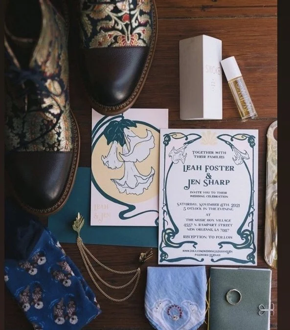 Art Nouveau Angels' Trumpets for Jen and Leah