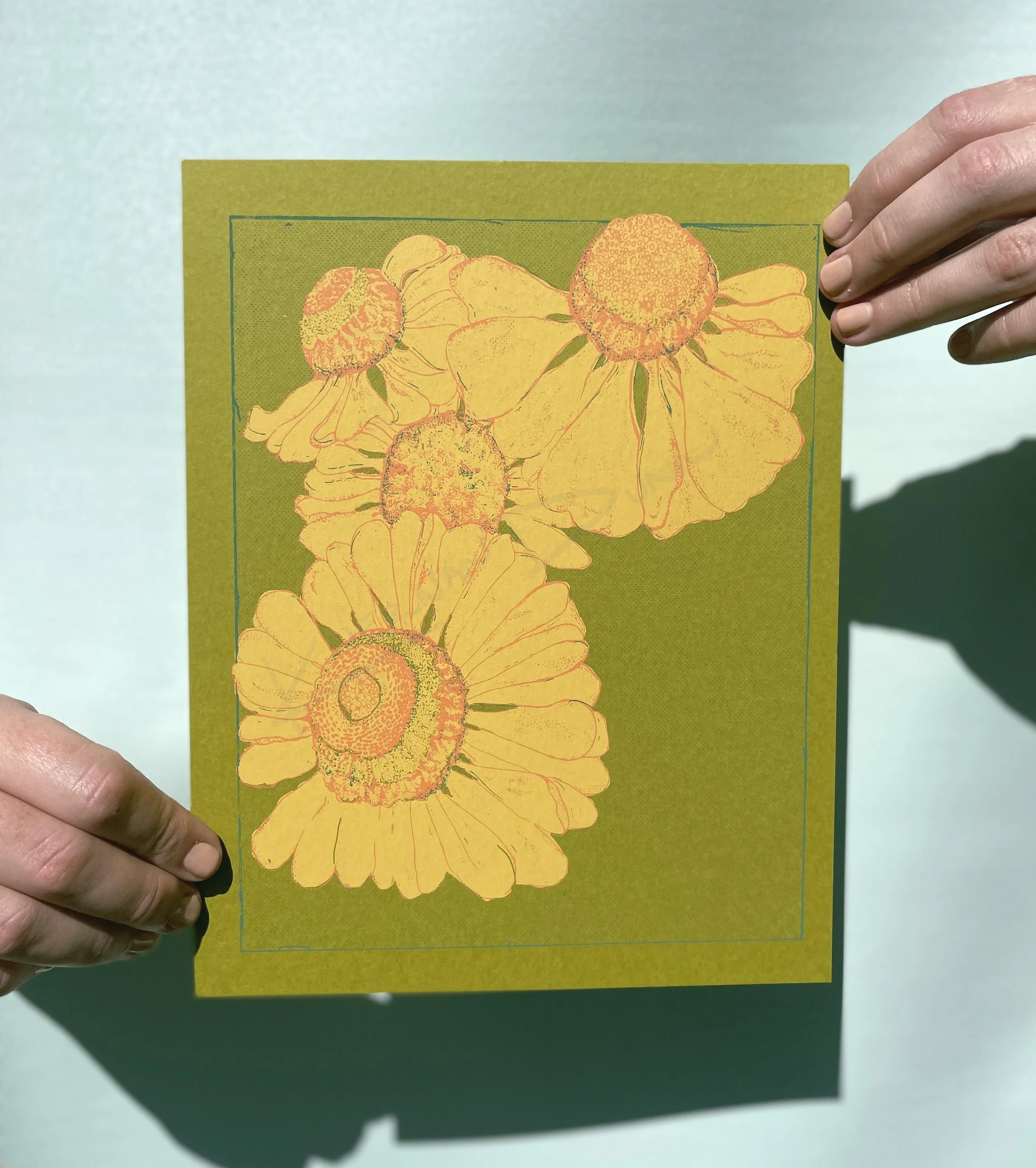 Vintage Flowers // silk screen