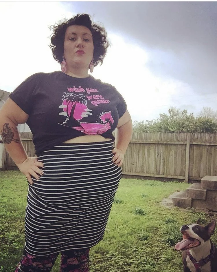 Wish You Were Queer T-shirt //Black