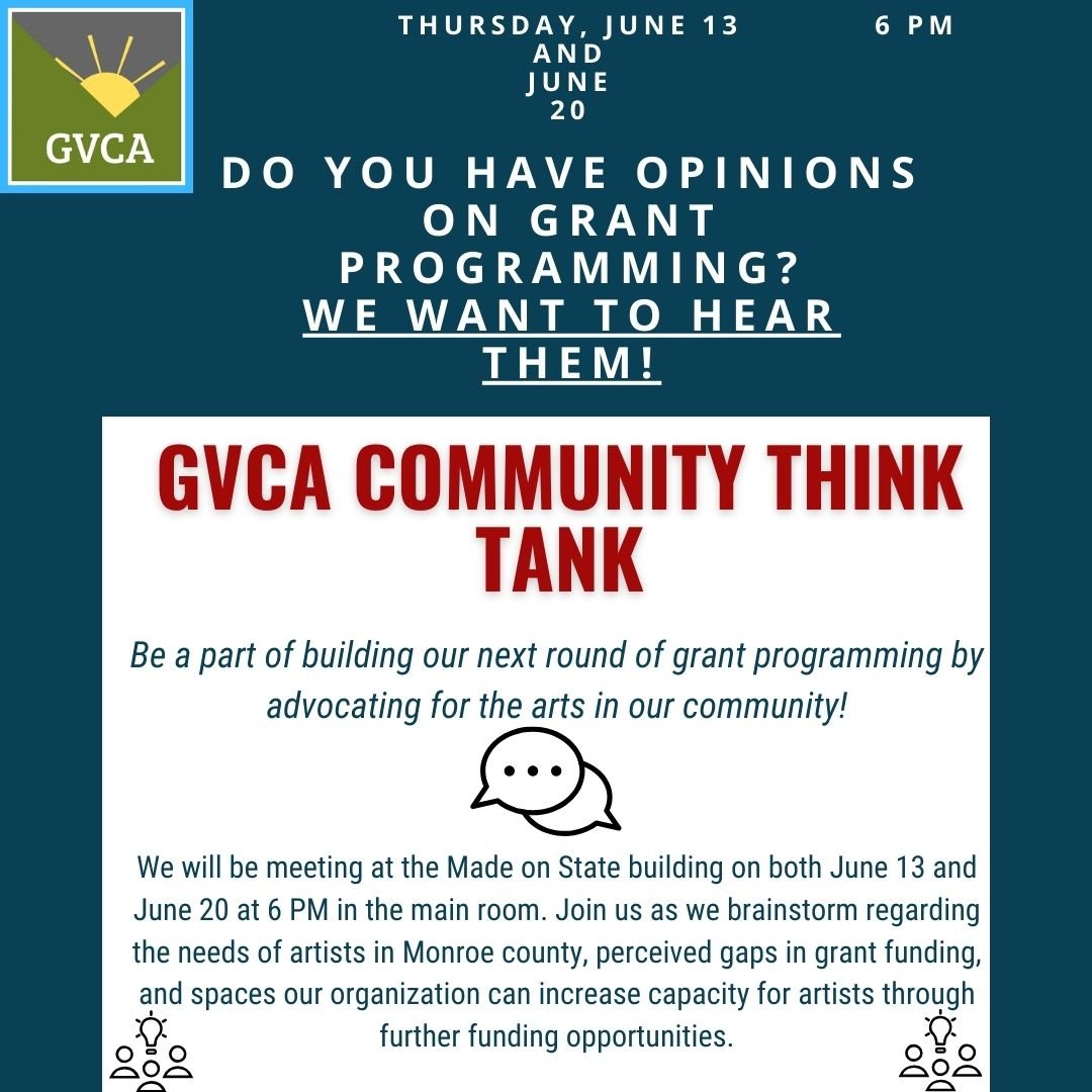 At GVCA, we are committed to evolving and changing with the needs of the counties we serve.
While we are hard at work with round 1 of our Aid to Localities program, we're excited to begin preparation for round 2- and that's where you come in!
What do