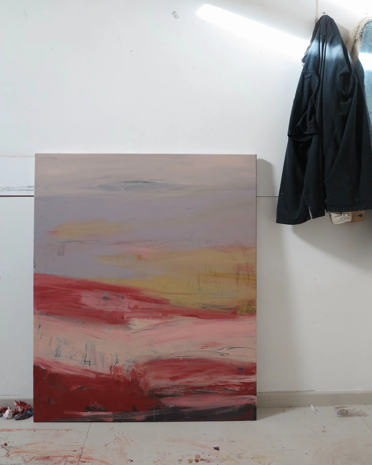 "Valley &amp; Mountain" 
100 x 120cm 
A recently finished commission. Photographed in the studio - now in it's home in the Netherlands. 

Details and pricing of my commission process can be found at jonwhiteart.com