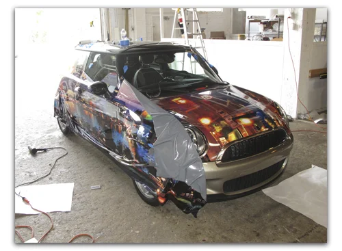 In the process of applying the vinyl