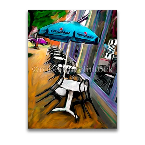 "CITY CAFE UMBRELLA" - MOUNT VERNON