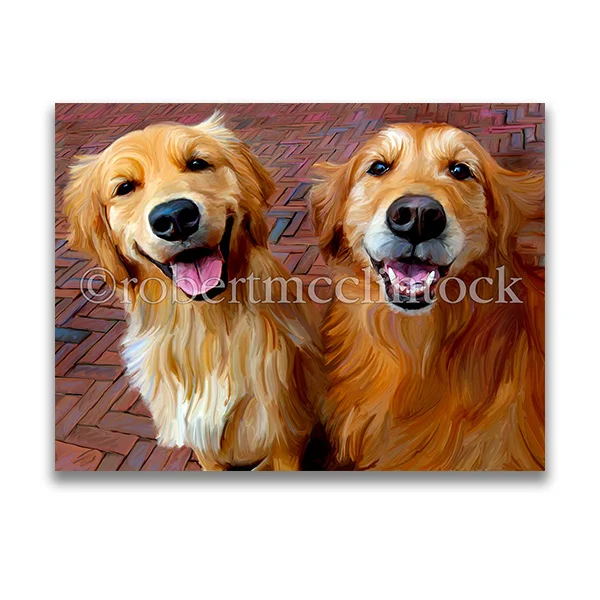"GINGER & NUTMEG" - GOLDEN RETRIEVER