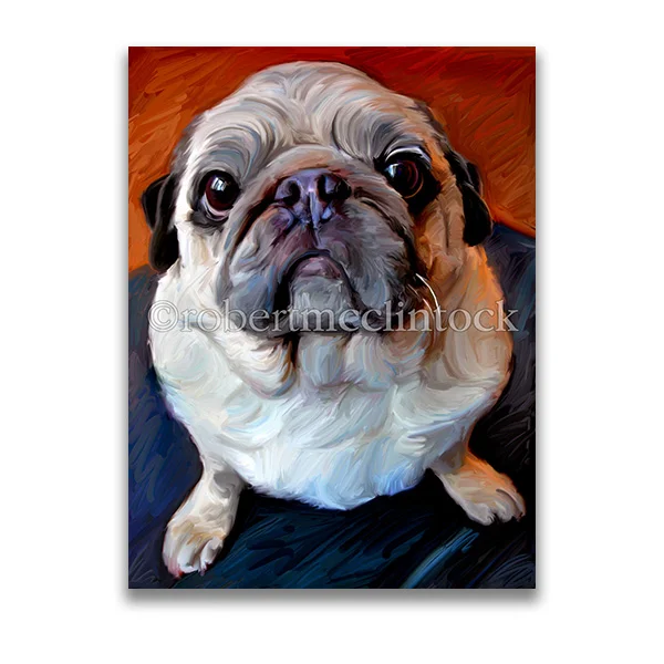 "PUG ON A RUG" - PUG