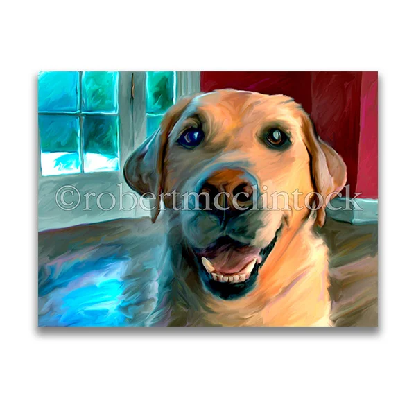 "HAPPY YELLOW" - YELLOW LAB