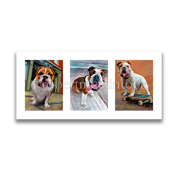 "THE BULLDOG" - TRIPTYCH