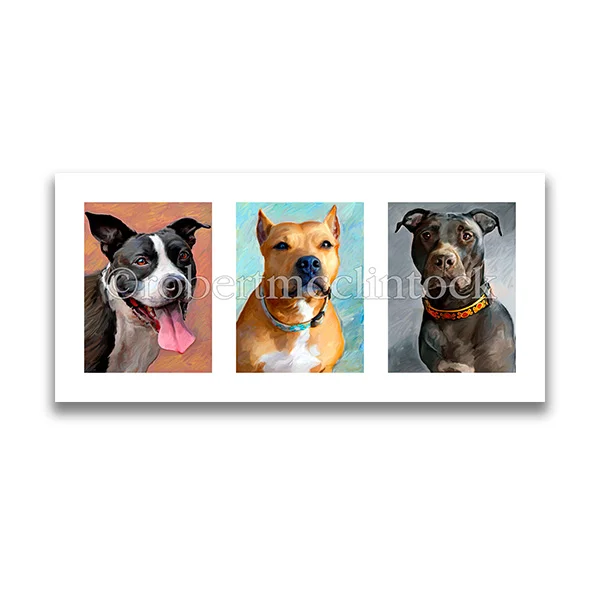 "THE PIT BULL #1" - TRIPTYCH