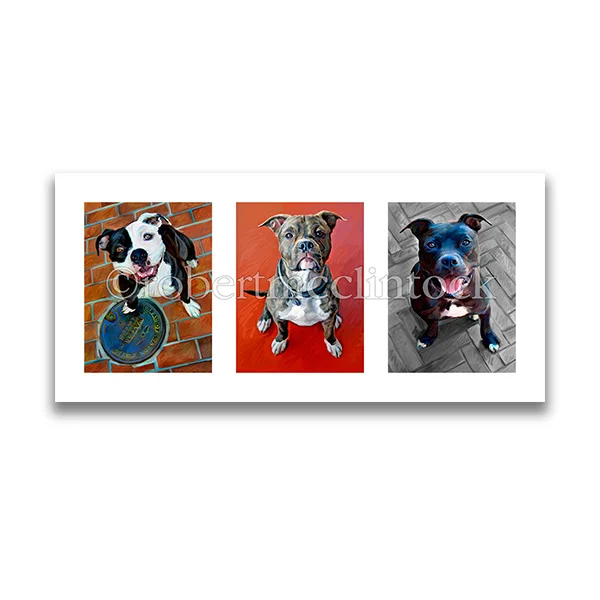 "THE PIT BULL #2" - TRIPTYCH