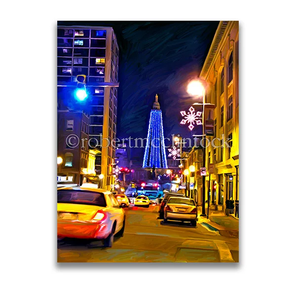 "ALL LIT UP ON CHARLES" - MOUNT VERNON