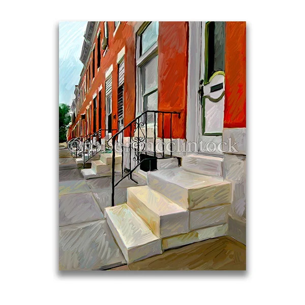 "WHITE MARBLE STEPS" - HIGHLANDTOWN