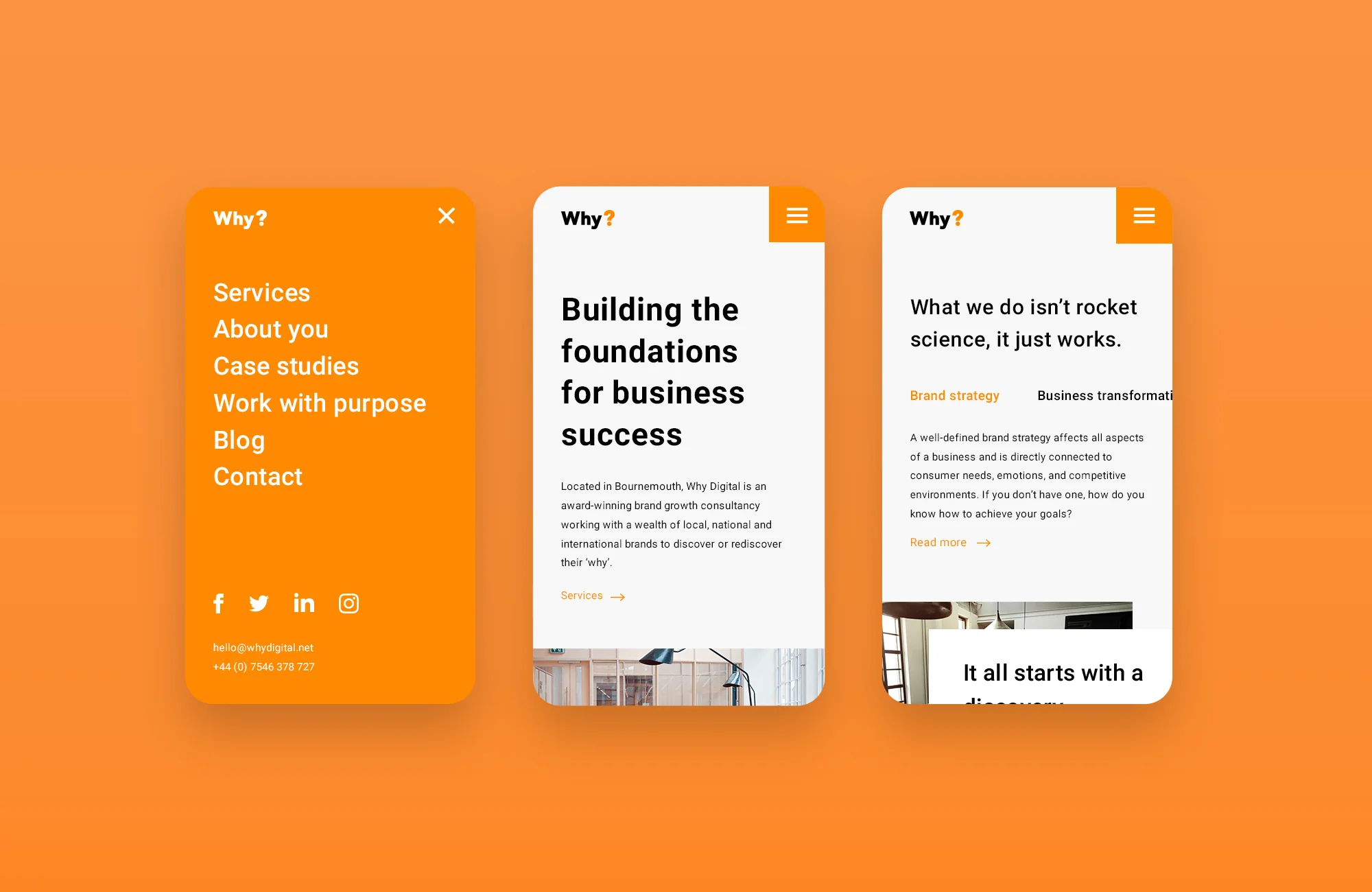 <strong>Why Digital<br><font color="#bababa">Designing a quality digital presence for a trusted strategy brand.</font></strong>