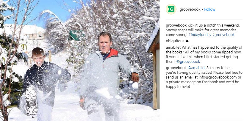 Managed Facebook, Twitter, Instagram and Pinterest accounts for Shutterfly brand Groovebook. Increased Facebook and Instagram following by 30% and Groovebook’s overall subscribers from 400 to 500K.