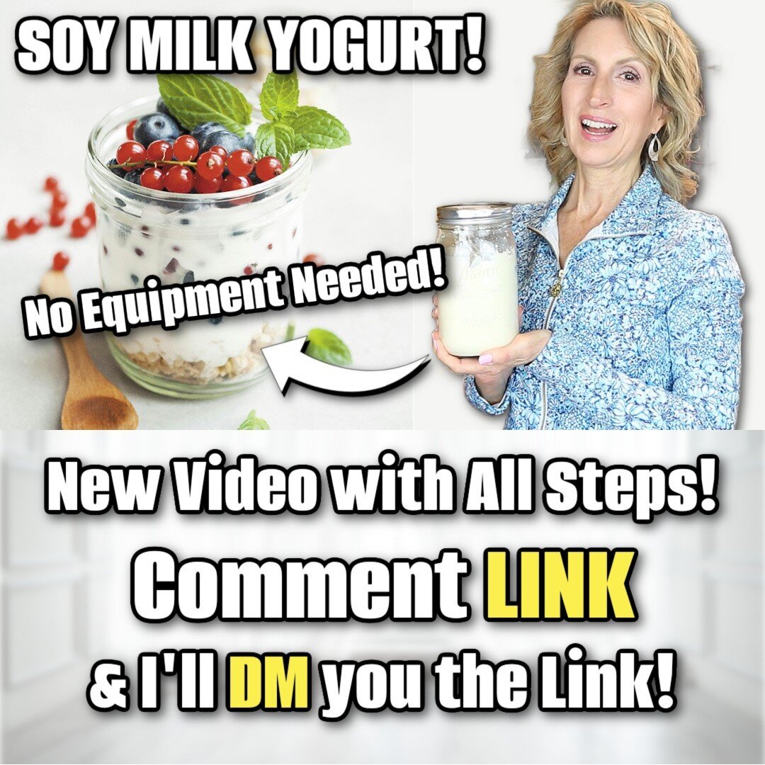 🥛 Comment LINK &amp; I'll DM you the link to the video!⁠
⁠
This soy milk yogurt is easy to make and you don't need any special equipment to make it. It turns out to be cheaper than buying soy yogurt at the store. ⁠
⁠
If you want to see all of the st