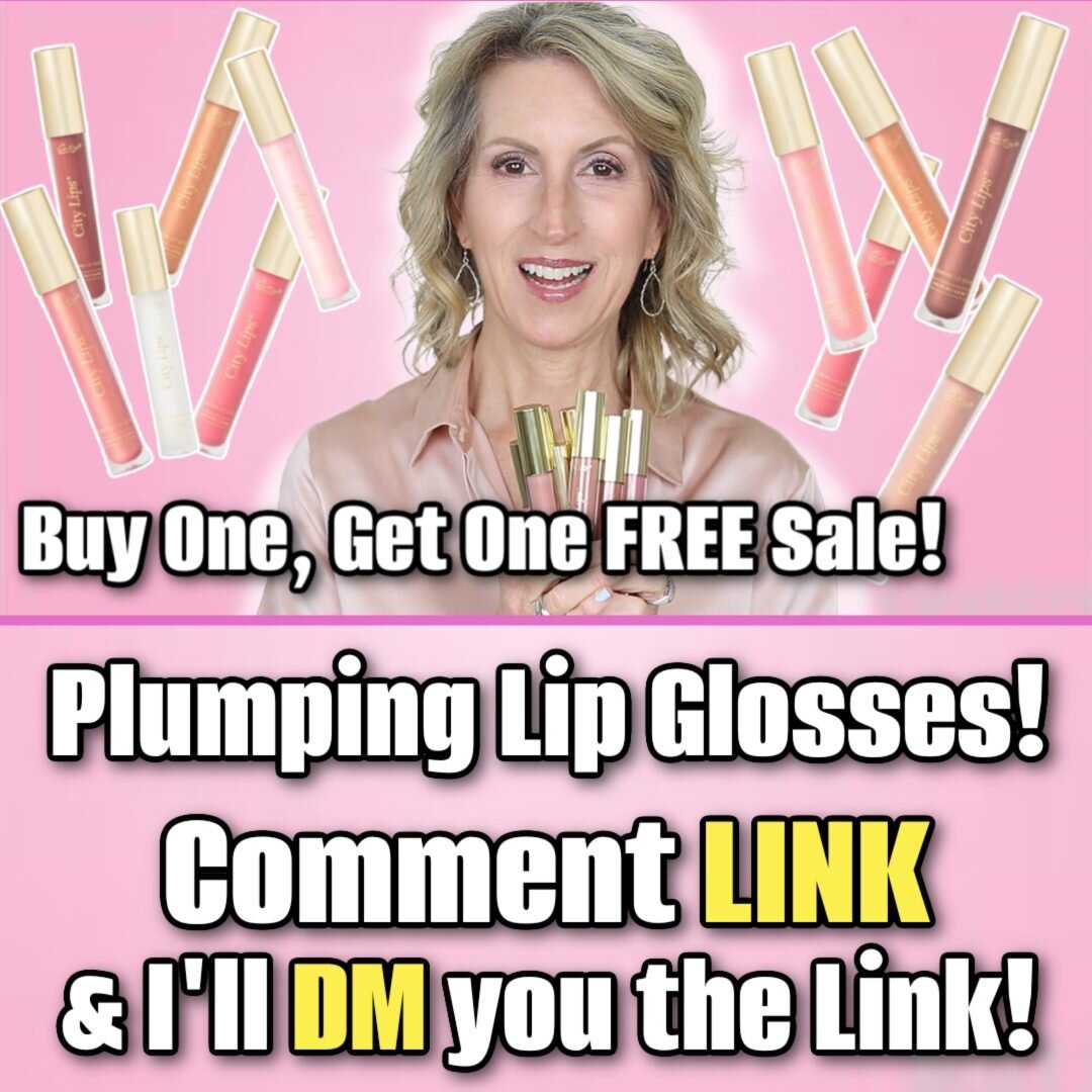 💄 Comment LINK &amp; I'll DM you the link to the glosses! 💄⁠
⁠
If you've wanted to try the City Beauty Plumping Lip Glosses, this is the time! For a few days, they're having a BOGO sale. Put 2 in your cart, and one will be free!⁠
⁠
Put an even numb