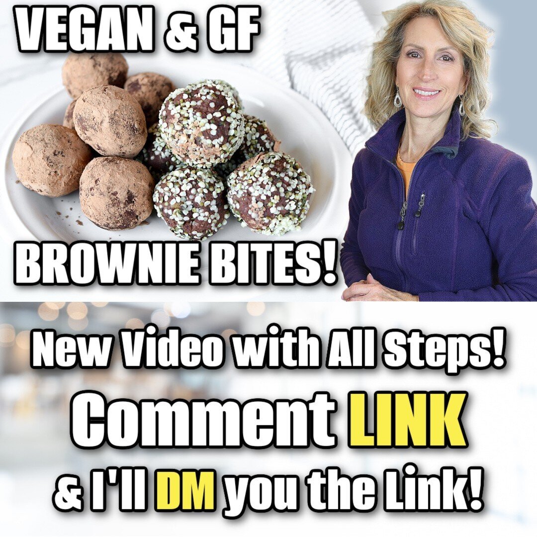 🤎 Comment LINK &amp; I'll DM you the link to the recipe! 🤎⁠
⁠
These plant-based brownie bites are made from almond pulp (from making almond milk from scratch), walnuts (or any other nut you like!), and a few other ingredients. Friends have been ask