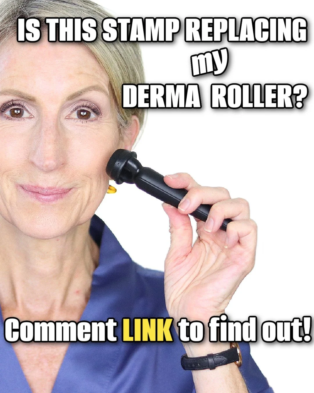 Comment LINK to find out more!⁠
⁠
I've been using a derma roller on my skin to increase the penetration of skincare products and to stimulate the skin to stimulate the production of collagen and elastin.⁠
⁠
Then along comes the Banisher stamp! At fir