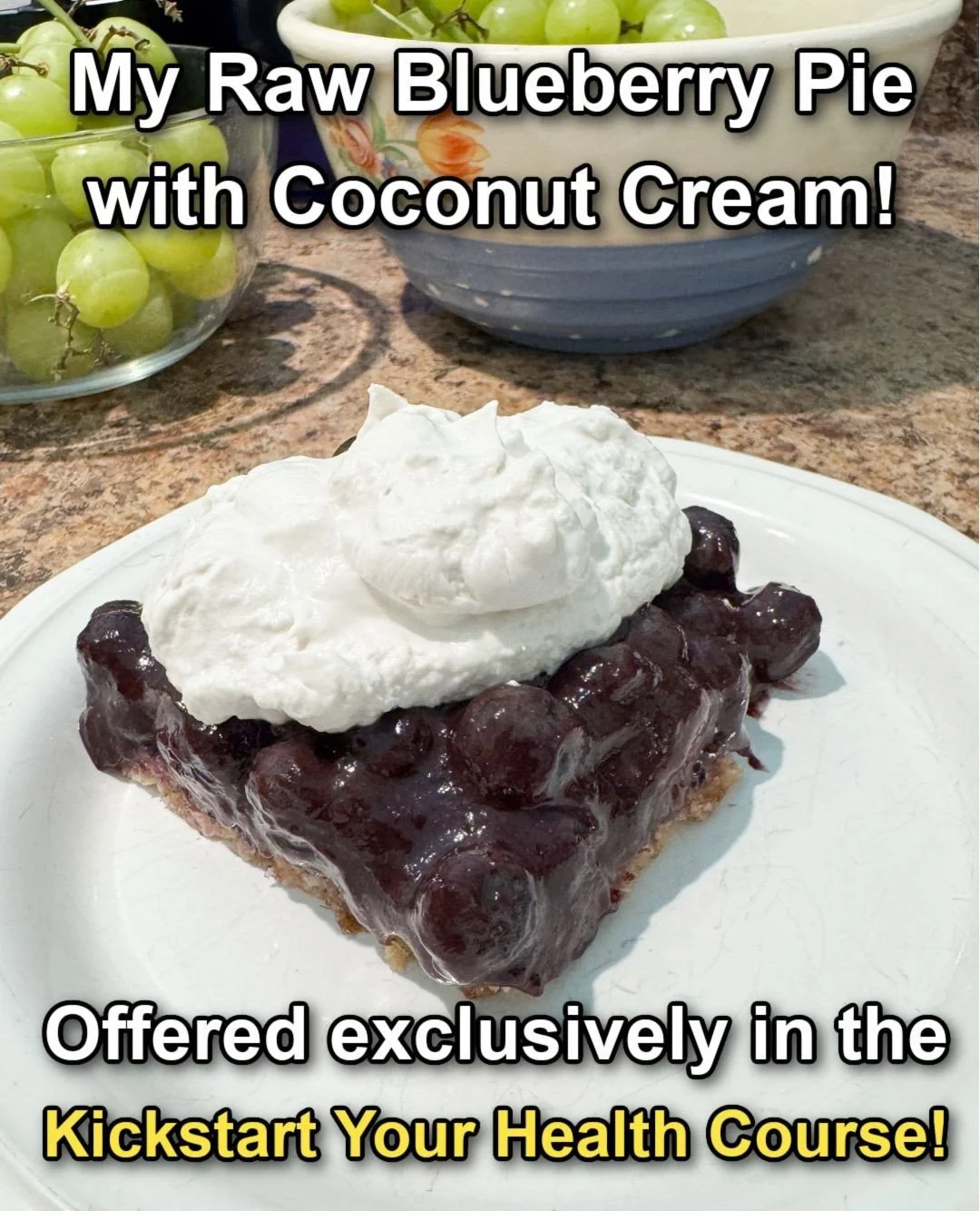 Comment LINK &amp; I'll DM you the link to check out the 'Kickstart Your Health&quot; course!⁠
(Mobile only - phone &amp; tablet)⁠
⁠
If you're on a computer, copy &amp; paste this link: http://bit.ly/2RARWGE⁠
⁠
I love to make my raw blueberry pie rec