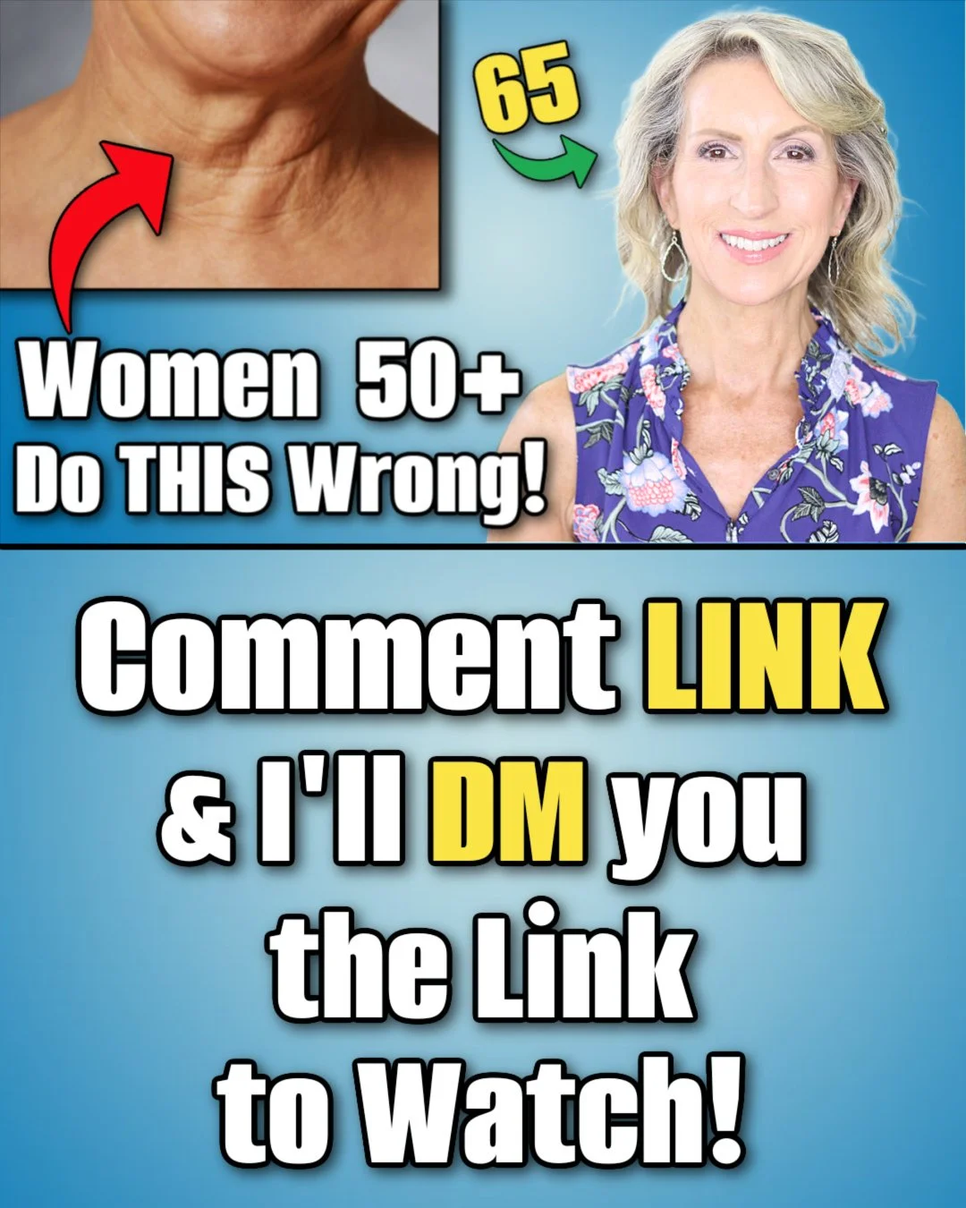 🌸 Ladies 50+... these 3 skincare mistakes age the neck, chest, &amp; face faster than wrinkles.⁠
The good news? They&rsquo;re EASY to fix &mdash; and the results can show up surprisingly fast.⁠
⁠
In my new video, I break down:⁠
✨ The mistakes almost