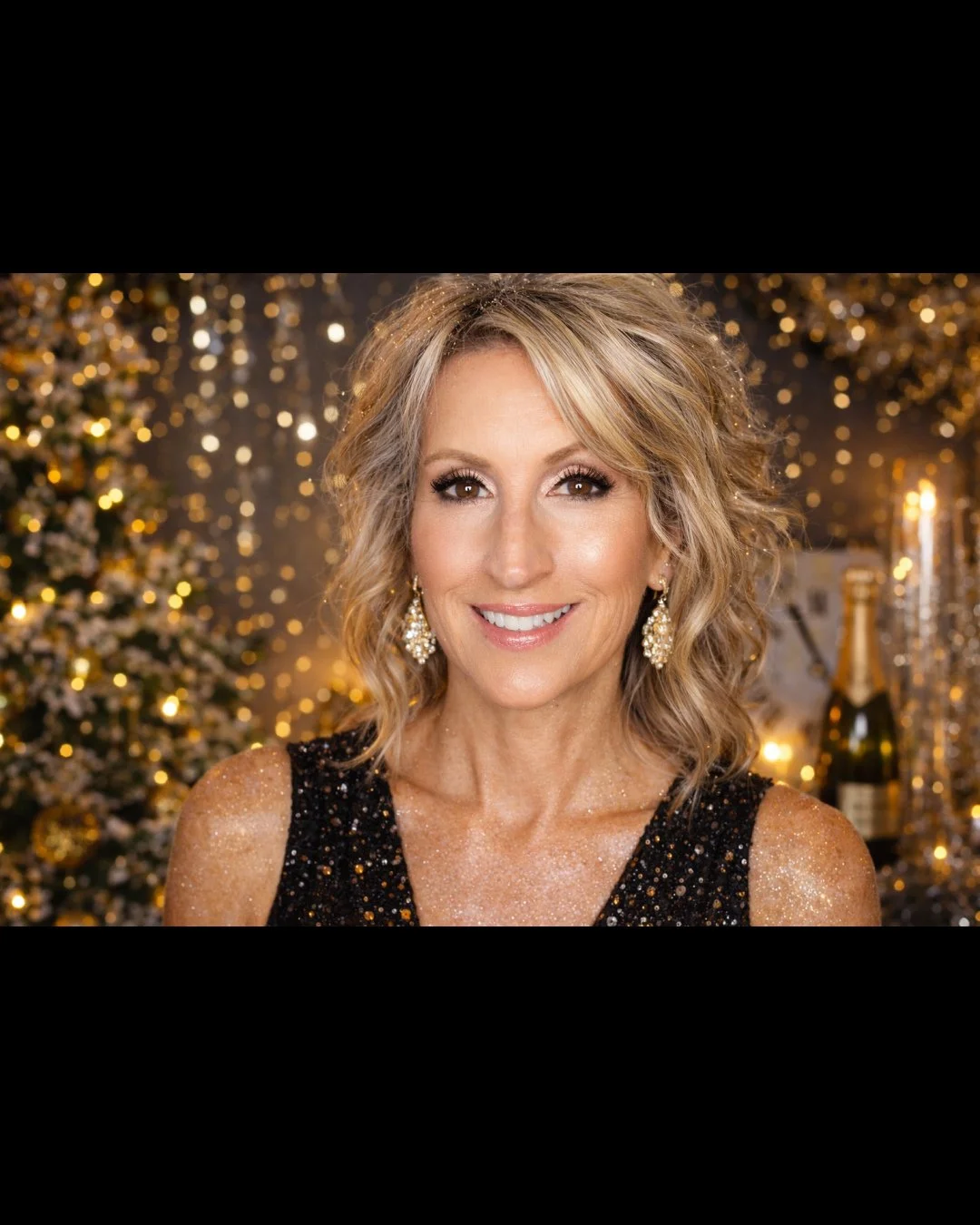 I'm late to the party!⁠
⁠
I didn't know people were doing these holiday glow-up photos until Annemarie from @my_over50fashion_life posted hers. She wrote that her "reality is tracky doing housework and giving grandbaby a bottle". My reality