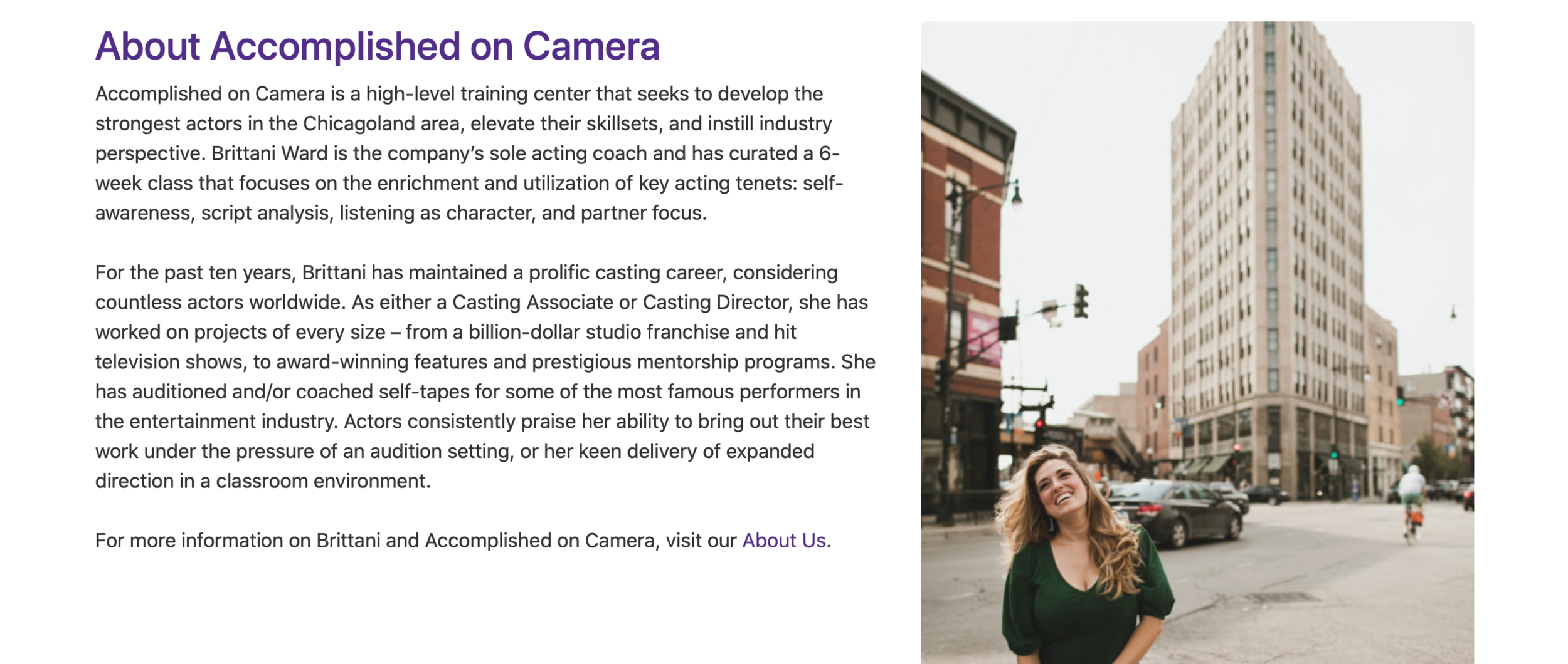 Advanced On-Camera Acting Masterclass with Brittani Ward!