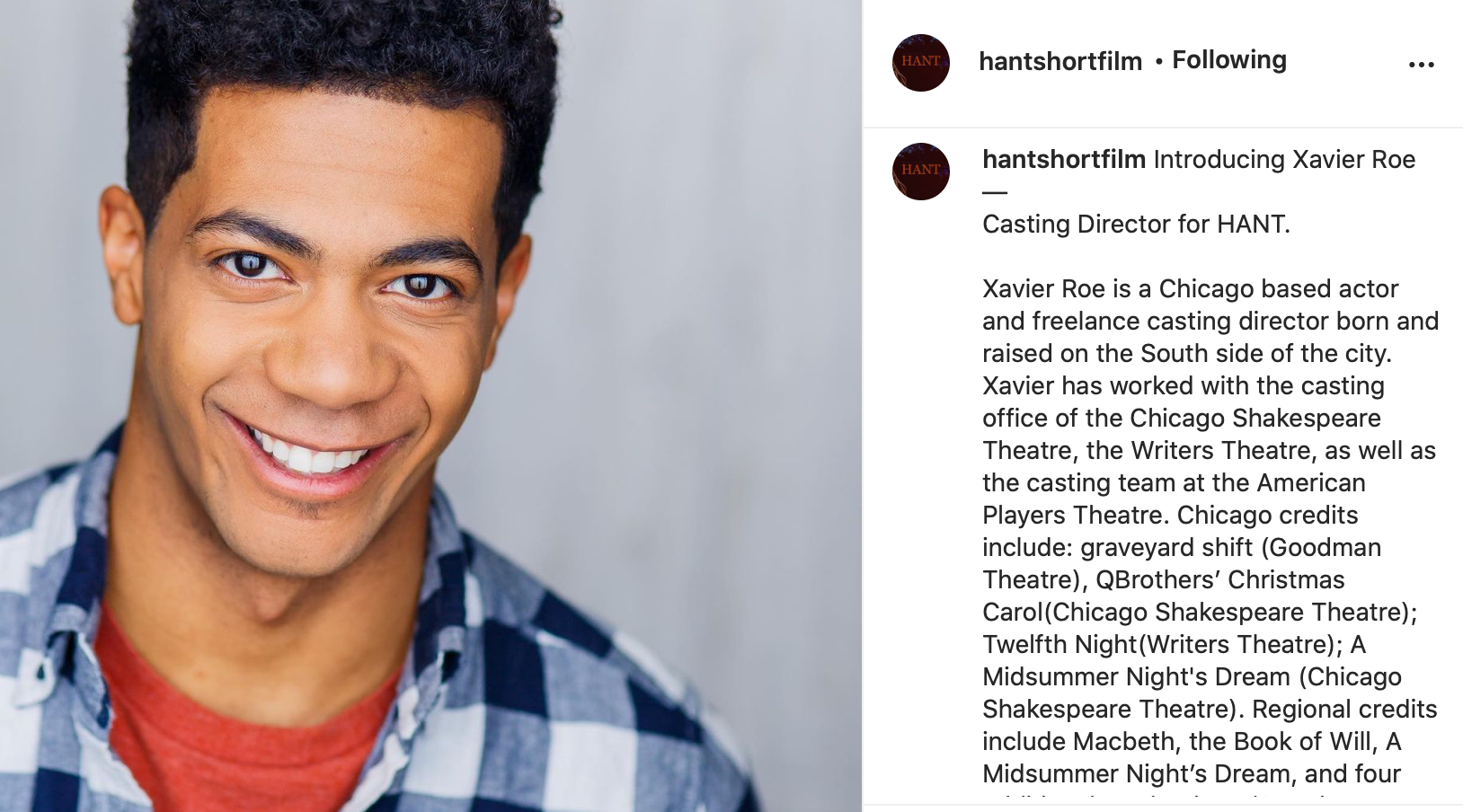 Announced as Casting Director of the short film Hant!