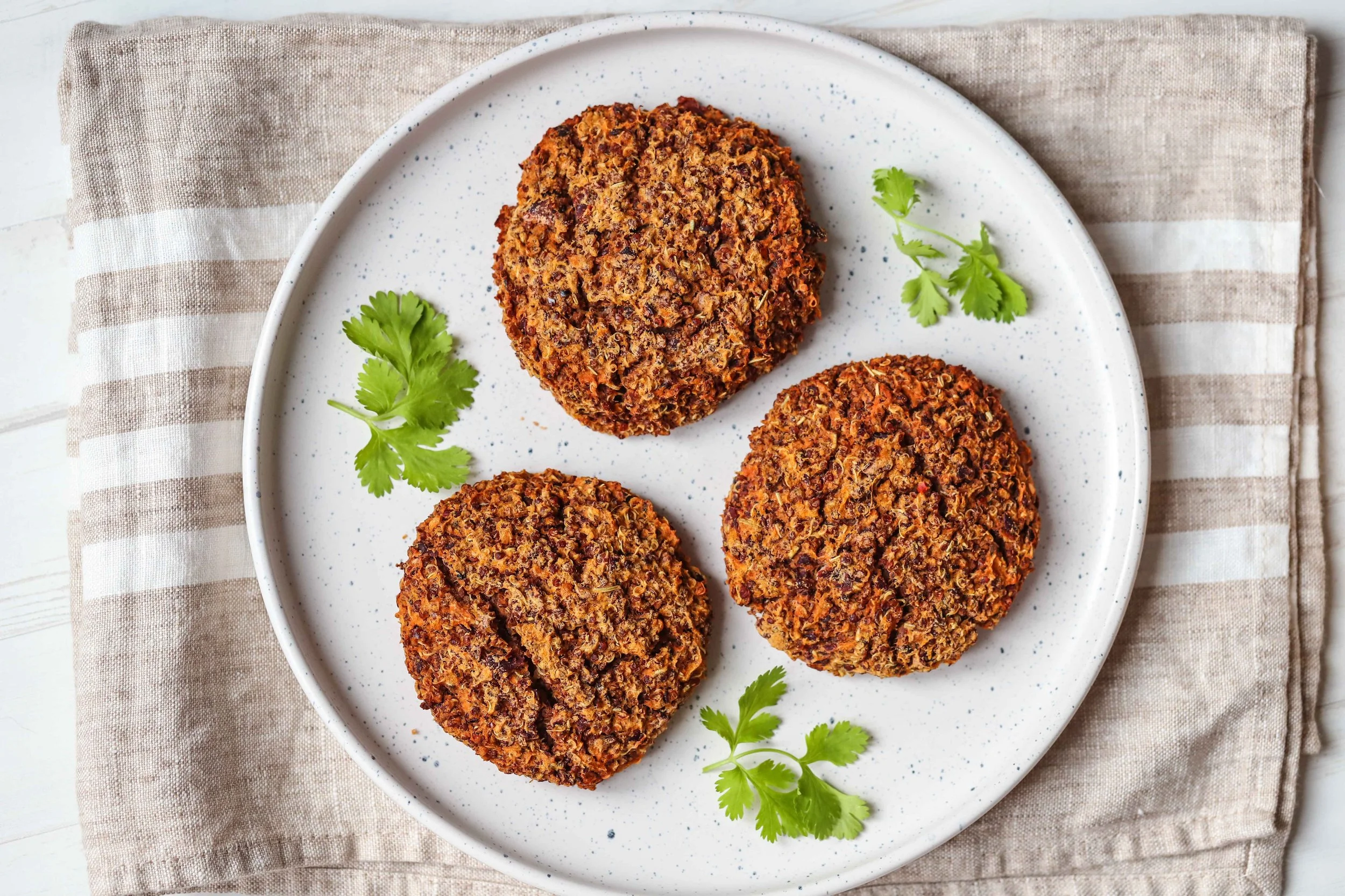 Quinoa Bean and Sweet Potato Burger