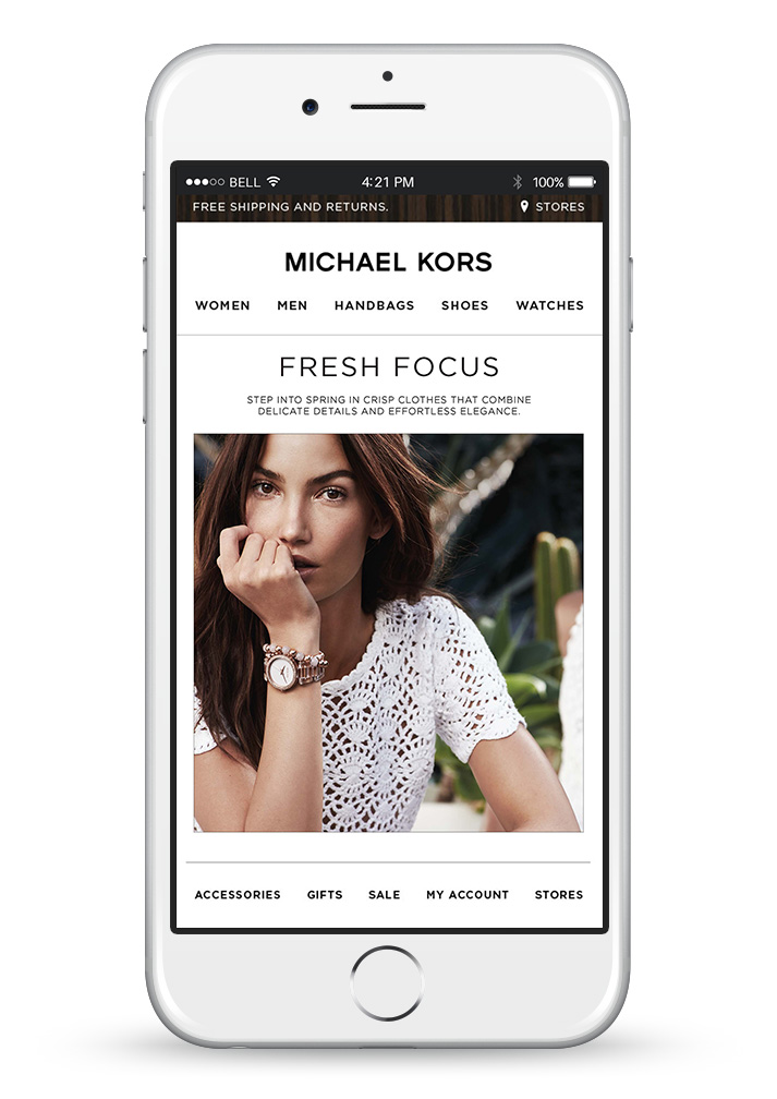 Michael Kors Email Designs — Amber Fanning – Graphic Design