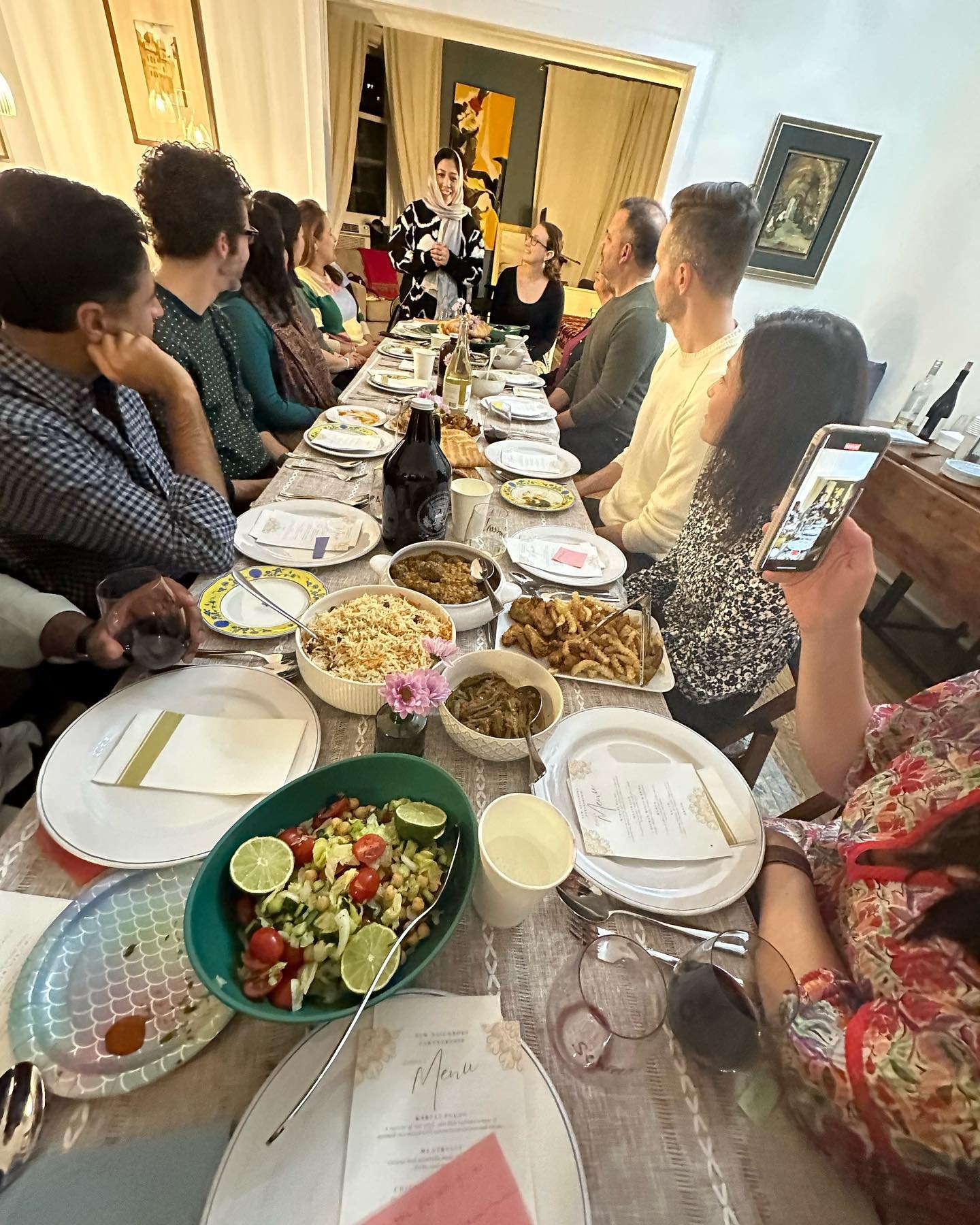 I wanted to do something a little different for my birthday, and @newneighborspartnership dropped the perfect opportunity into my lap: the chance to gather dear friends over a meal cooked by a recently arrived refugee. 

We got to learn about Chef Za