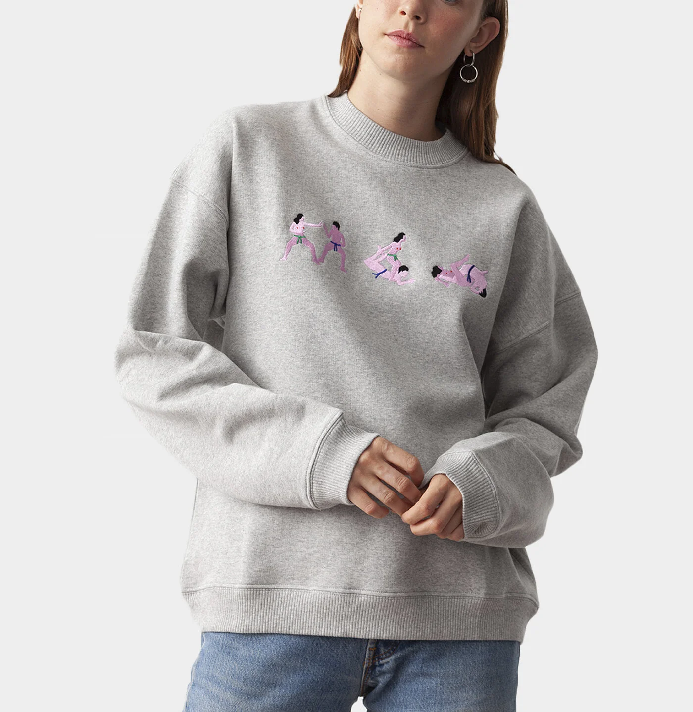 Carne Bollente Karate Queen Sudadera Gris — balasi
