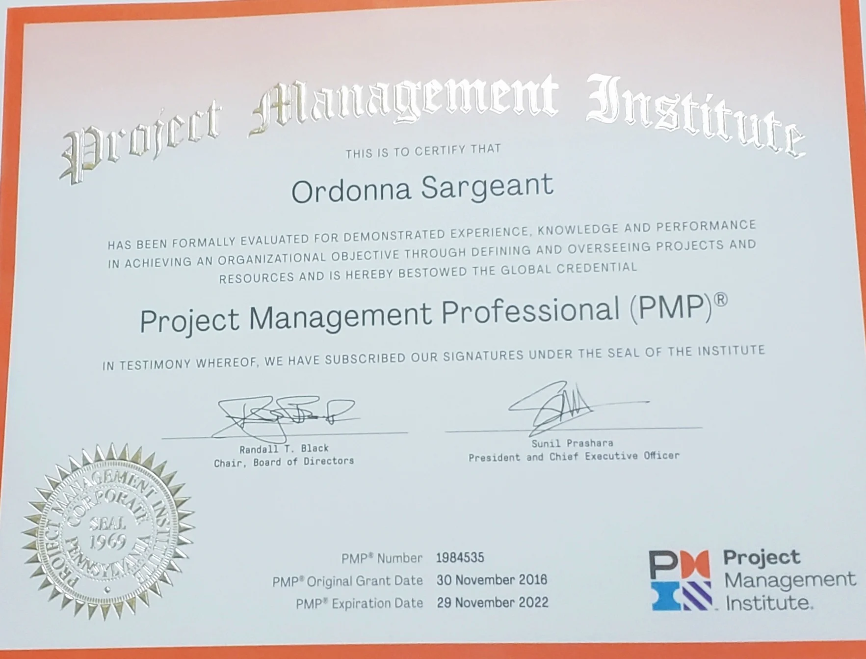 PMP Certified