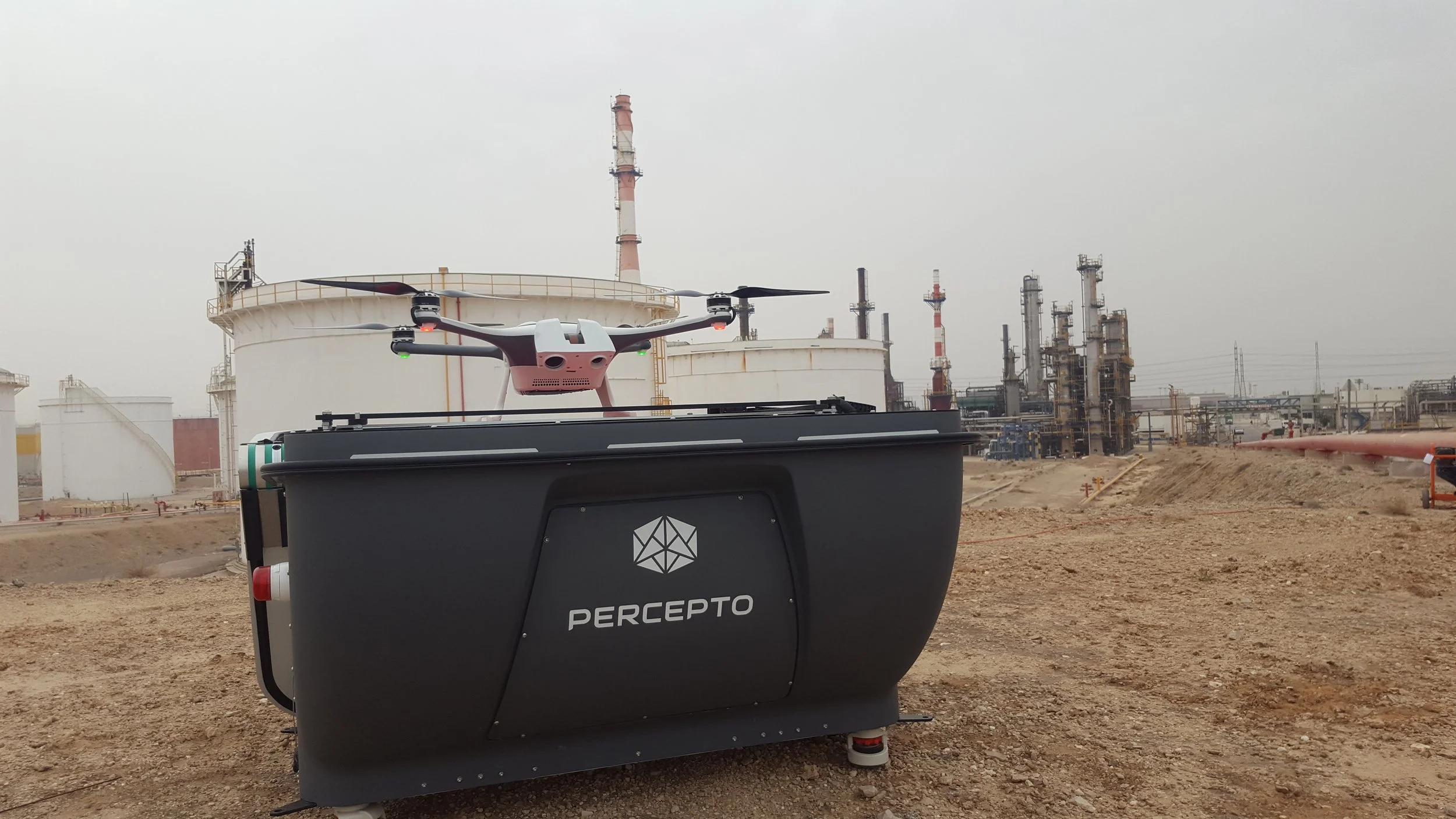 Delek US Gains First BVLOS Approval for U.S. Refineries Using Percepto Drone and AI Solution